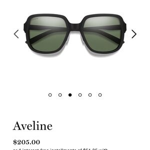 SMITH Aveline Matte Black + ChromaPop Polarized Gray Green Lens